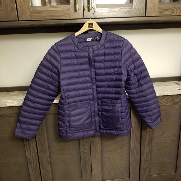 Lands' End Wanderweight Collarless Down Jacket - Picture 1 of 4